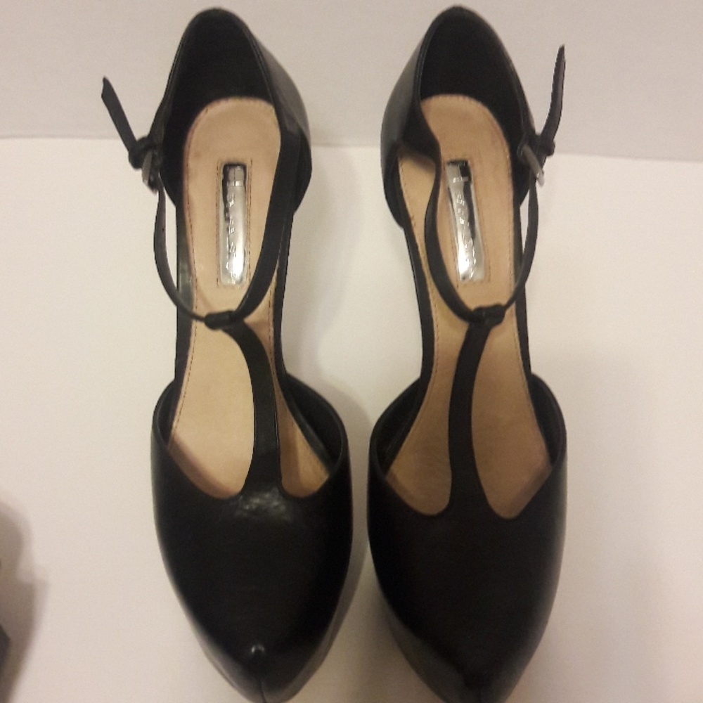 H by Halston "Nadine" T Strap Platform Pump Sz 8.5 - Picture 2 of 5